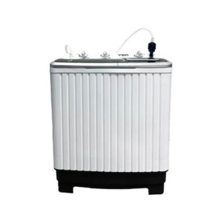 Von VWM-08AHK Twin Tub Washing Machine, White - 8KG