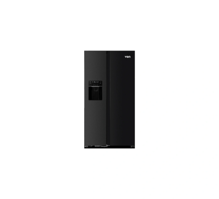 Von VRZ-520NVAK Side by Side Fridge, 513L Inverter, Dark Inox - Black