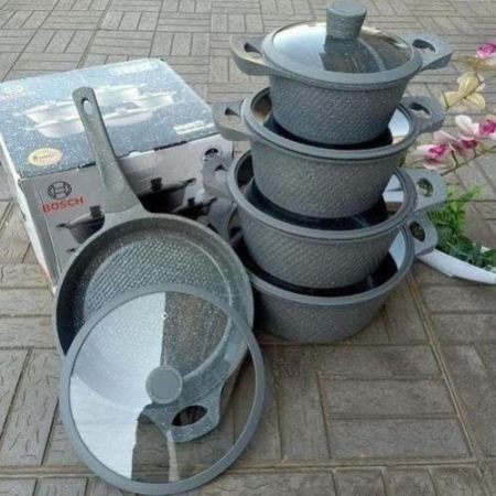 Bosch 11 Pieces Nonstick Granite Heavy Duty Cooking Pots