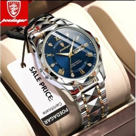 POEDAGAR Luxury Top Brand Luminous Date Week Watches