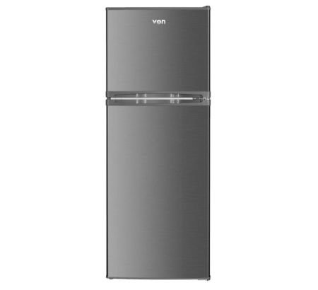 Von VRT-181DRAX Double Door Fridge - 181L, Inox
