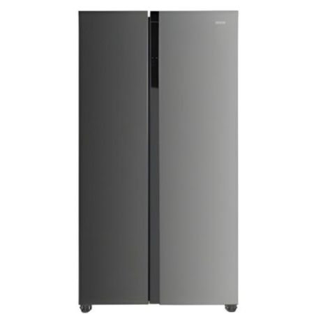 MIKA Fridge 442l 2 Door Side By Side, No Frost, INVERTER Compressor, Inox Line Brush MRNF2D442XLBV