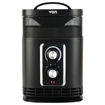 Von VHB122MQYG Quartz Heater, 1200W - Dark Grey