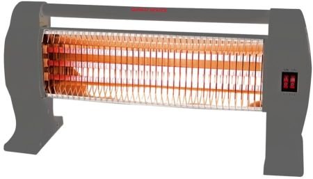 Von VHB122MQYG Quartz Heater, 1200W - Dark Grey