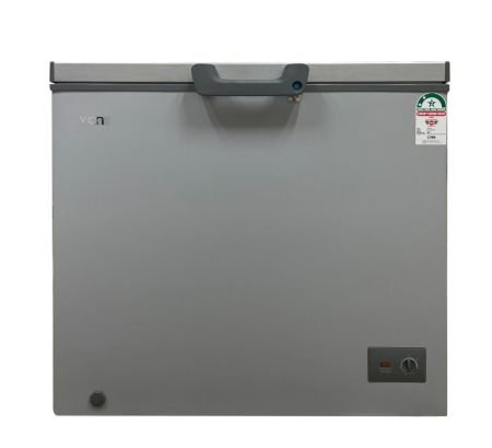 Von VAFC20DHG Chest Freezer, 198L - Silver