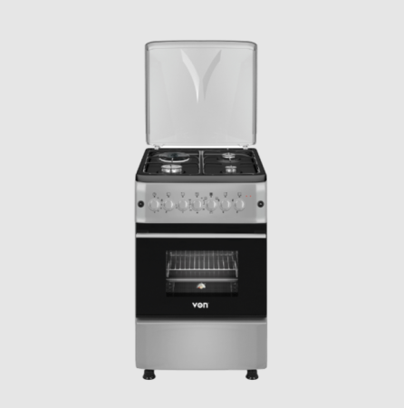 Von Cooker 3 Gas + 1 Elecatric - VCF563131NFS, Silver