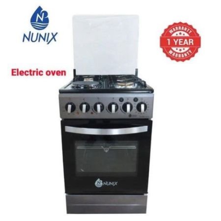 Nunix Free Standing 3 Gas + 1 Electric Hotplate,Electric Oven Cooker